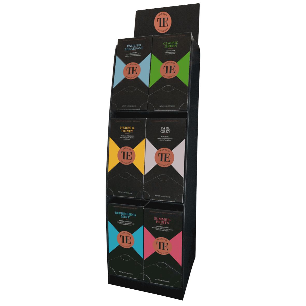 Display Tall for Gourmet and Luxury Tea Bag Boxes Teahouse Exclusives